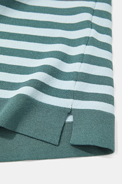 OIL GREEN POLO NECK SHORT SLEEVE TSHIRT 5