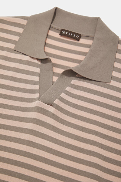 MINK POLO NECK SHORT SLEEVE TSHIRT 3