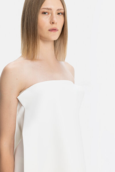 ECRU STRAPLESS SLEEVELESS BLOUSE 4