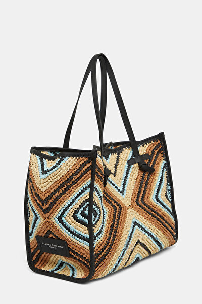 BLUE RAFFIA BAG 3