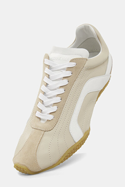 ECRU LEATHER SNEAKER 5