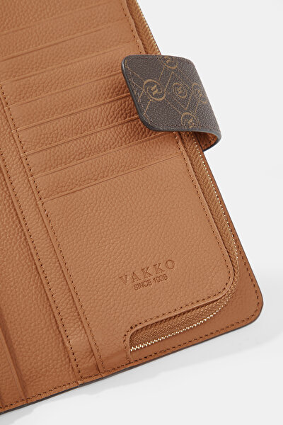 TAN MONOGRAM WALLET 5