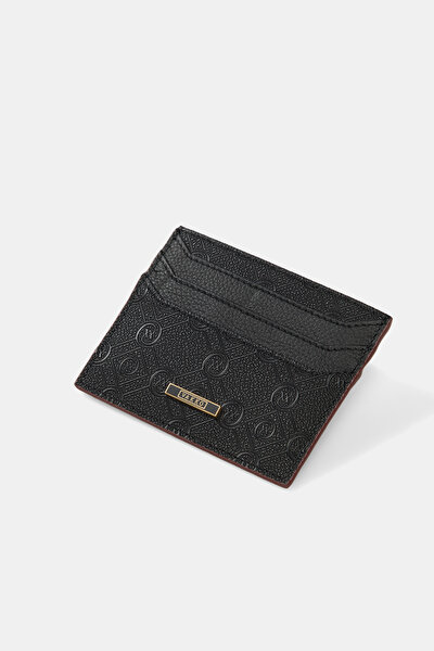 BLACK MONOGRAM WALLET 3