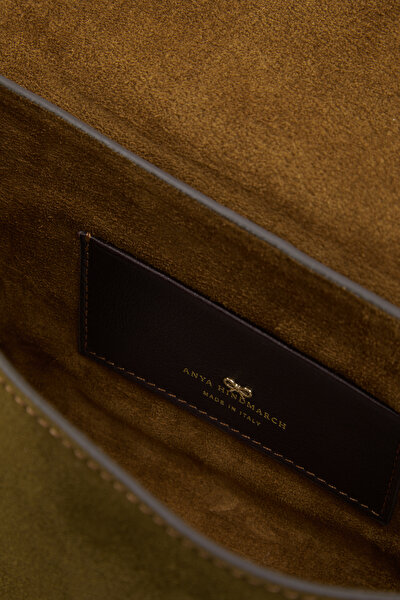 KHAKI LEATHER BAG 8