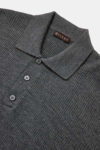 ANTHRACITE POLO NECK TRICOT 3