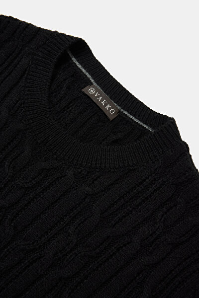 BLACK BASIC / ROUND NECKLINE TRICOT 3