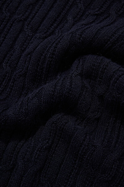 NAVY BLUE BASIC / ROUND NECKLINE TRICOT 4