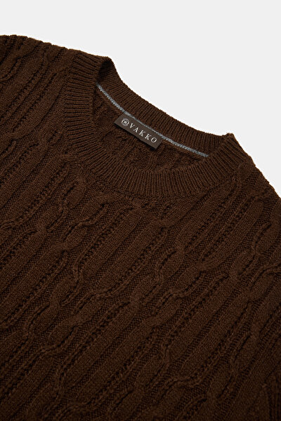 DARK BROWN BASIC / ROUND NECKLINE TRICOT 3