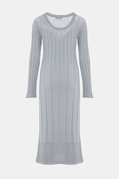 LIGHT GREY LONG SLEEVE DRESS 8