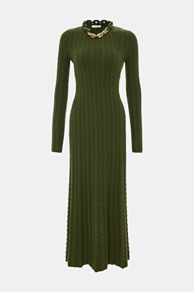 KHAKI MIDI DRESS 3