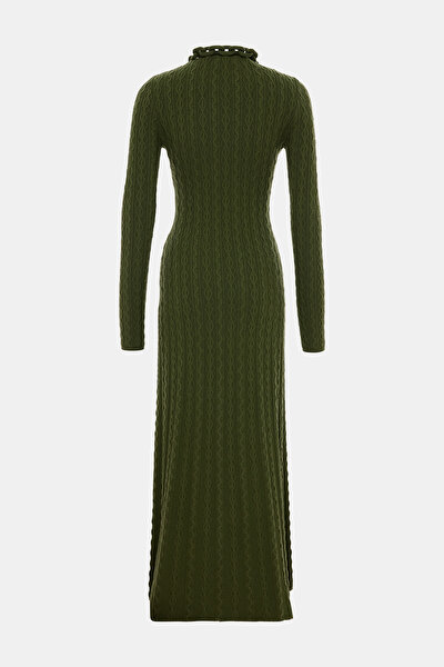 KHAKI MIDI DRESS 4