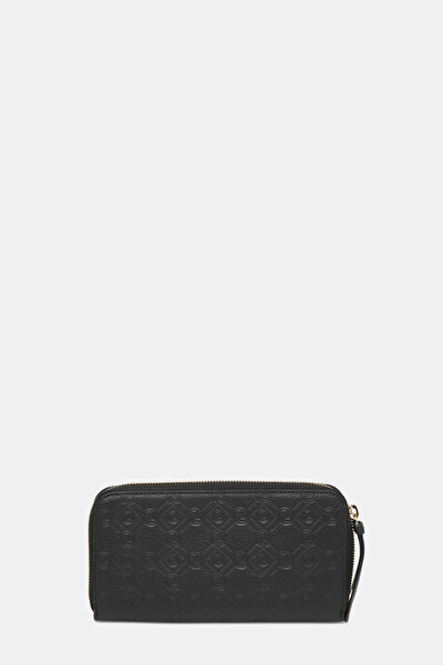 BLACK MONOGRAM LEATHER WALLET 3