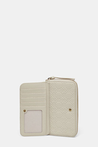 ECRU MONOGRAM LEATHER WALLET 4