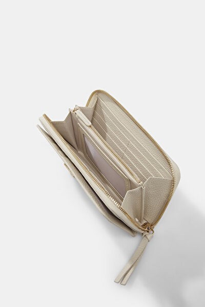 ECRU MONOGRAM LEATHER WALLET 5