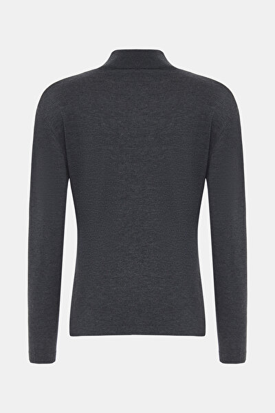 ANTHRACITE UPRIGHT COLLAR TRICOT 3