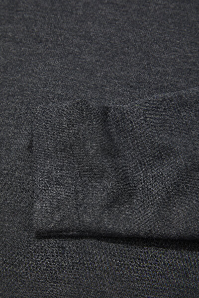 ANTHRACITE UPRIGHT COLLAR TRICOT 5