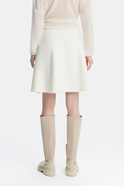 ECRU ABOVE THE KNEE SKIRT 4