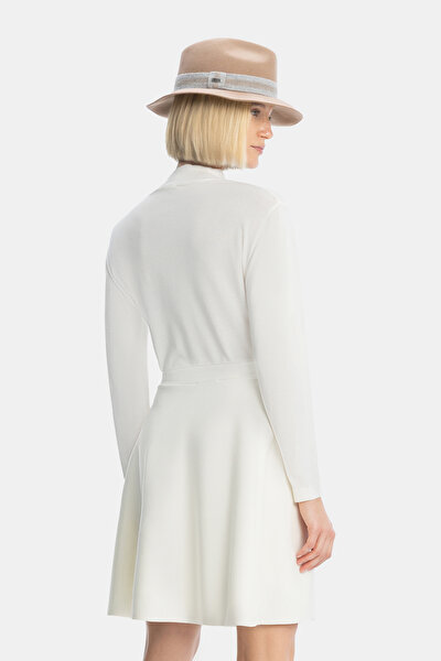 ECRU UPRIGHT COLLAR TRICOT 3