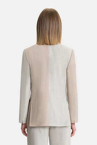 ECRU SURPLICE NECKLINE (CROSS-OVER NECKLINE) JACKET 3