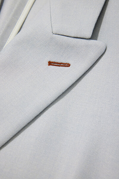 LIGHT GREY SURPLICE NECKLINE (CROSS-OVER NECKLINE) JACKET 9