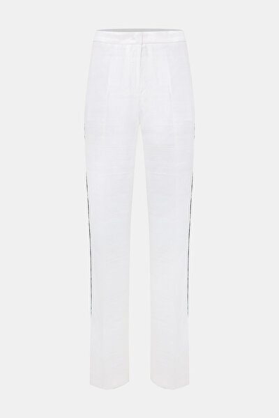 ECRU WIDE LEG TROUSERS 4