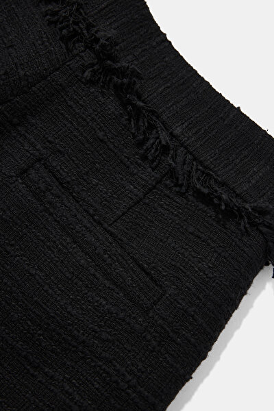 BLACK WIDE LEG TROUSERS 4