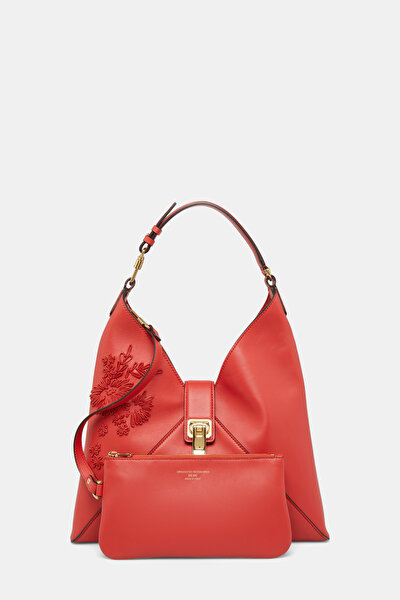 RED LEATHER BAG 3