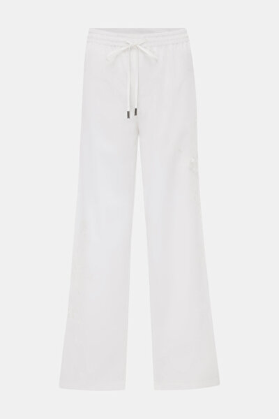 WHITE WIDE LEG TROUSERS 5