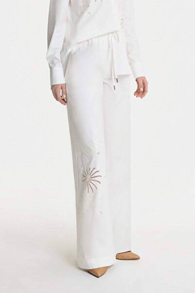 WHITE WIDE LEG TROUSERS 3