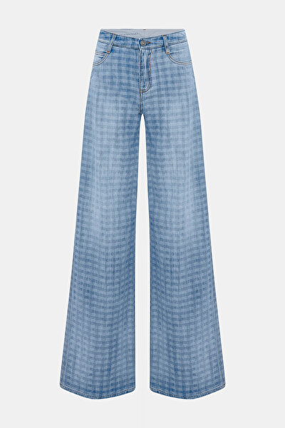BLUE WIDE LEG TROUSERS 5