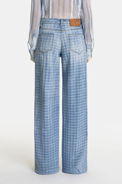 BLUE WIDE LEG TROUSERS 4