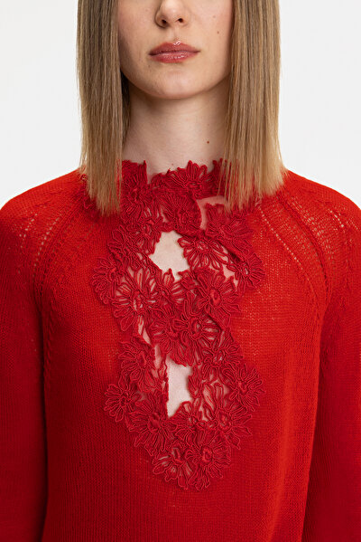 RED BASIC / ROUND NECKLINE TRICOT 4