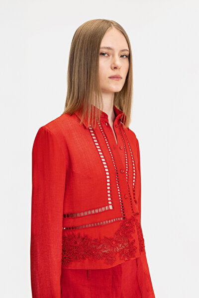 RED LONG SLEEVE SHIRT 3