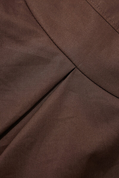 DARK BROWN SLEEVELESS SUSPENDER DRESS 8