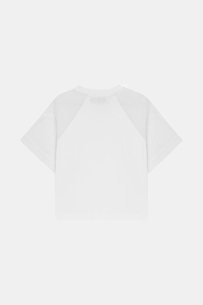 WHITE BASIC / ROUND NECKLINE SHORT SLEEVE TSHIRT 8