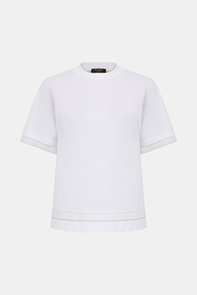 ECRU BASIC / ROUND NECKLINE SHORT SLEEVE TSHIRT 5