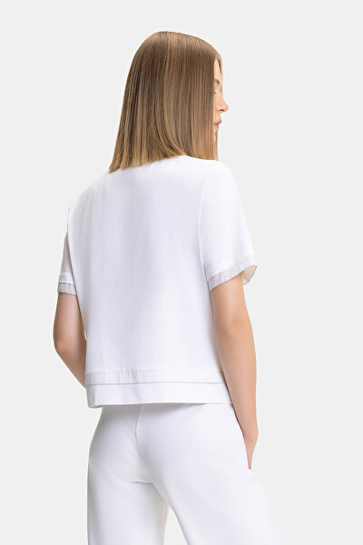ECRU BASIC / ROUND NECKLINE SHORT SLEEVE TSHIRT 3