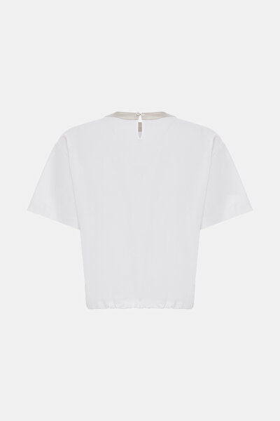 BEIGE BASIC / ROUND NECKLINE SHORT SLEEVE TSHIRT 5