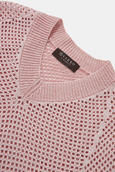 DRIED ROSE V NECK TRICOT 9