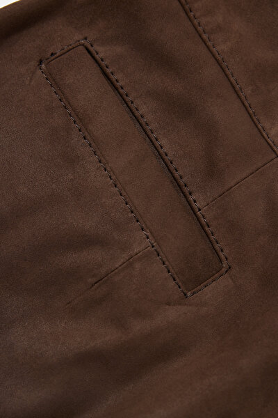 BLACK DEGRADE DESIGN LEATHER SKIRT 8