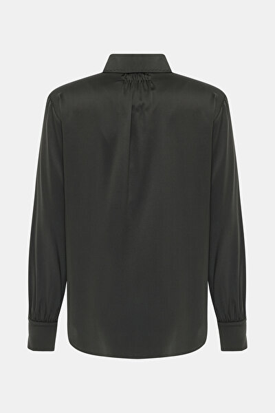 DARK GREEN LONG SLEEVE BLOUSE 8