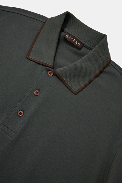 BROWN POLO NECK SHORT SLEEVE TSHIRT 3