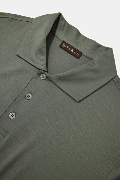 GREEN POLO NECK SHORT SLEEVE TSHIRT 3