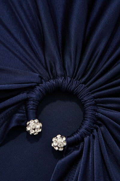 DARK NAVY BLUE LONG SLEEVE BLOUSE 4