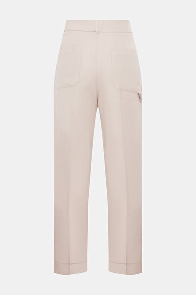 BEIGE WIDE LEG TROUSERS 5