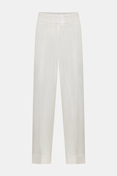 ECRU WIDE LEG TROUSERS 5