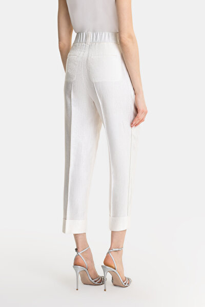 ECRU WIDE LEG TROUSERS 4