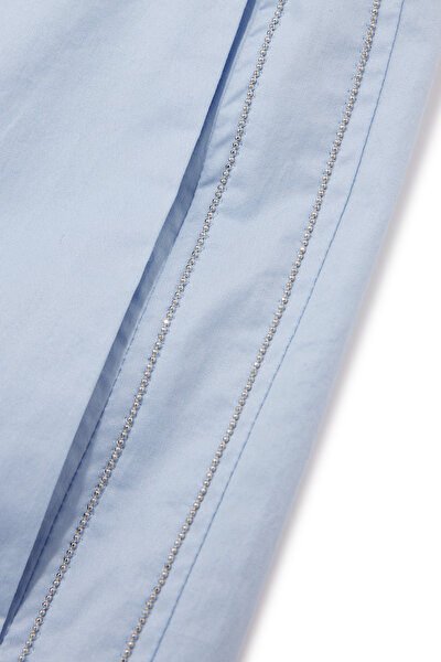 BLUE WIDE LEG TROUSERS 8