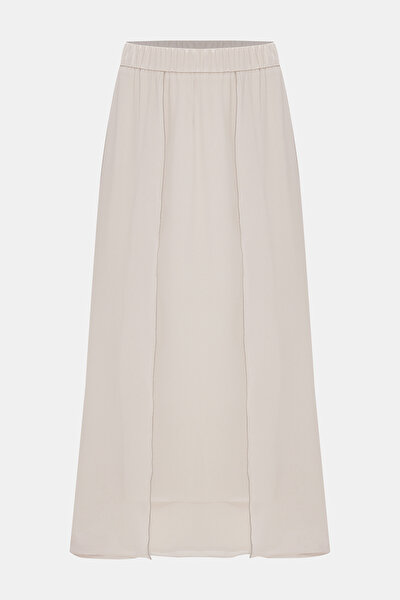 BEIGE MIDI SKIRT 5