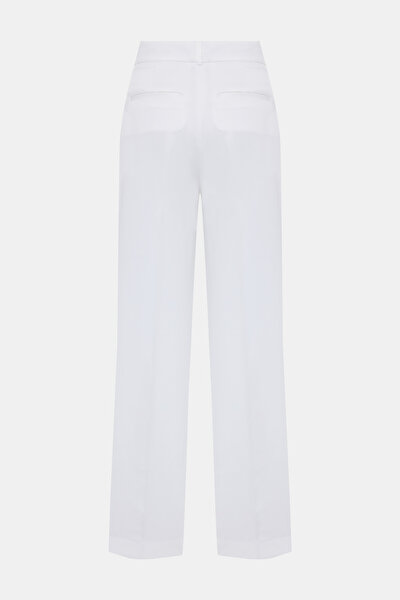 ECRU WIDE LEG TROUSERS 5